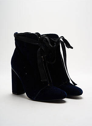 Botine/ghete toc pătrat toc de 7 la 9 cm albastru ZARA femeie