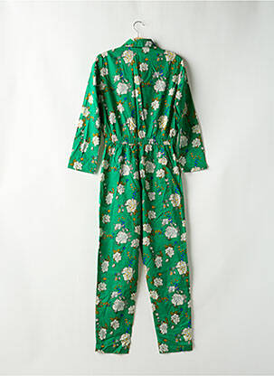Salopetă-pantalon guler de bluză mâneci lungi verde GALERIES LAFAYETTE femeie