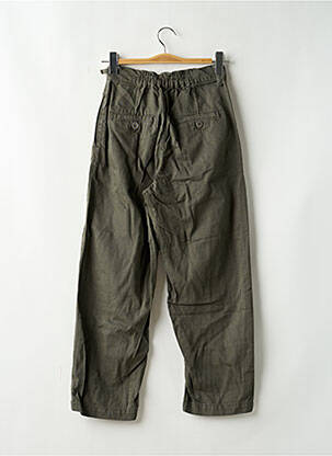 Pantalon drept talie cu cleme talie înaltă verde ZARA femeie