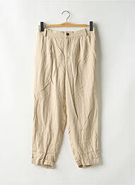 Pantalon 7/8 talie înaltă talie înaltă bej ZARA femme