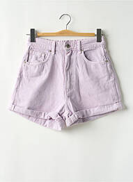 Șort țesătură denim talie înaltă violet ZARA femme