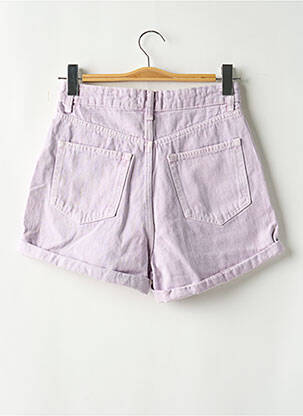 Șort țesătură denim talie înaltă violet ZARA femeie