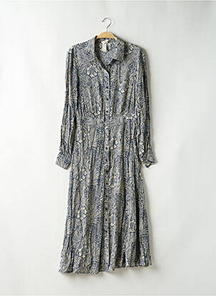 Rochie lungă mâneci lungi mâneci lungi albastru H&M femeie