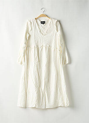 Rochie midi mâneci lungi mâneci lungi alb NOT MADAME femeie