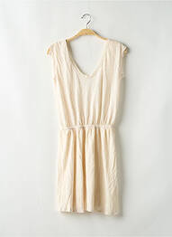 Rochie midi mâneci scurte mâneci scurte bej ZARA femeie