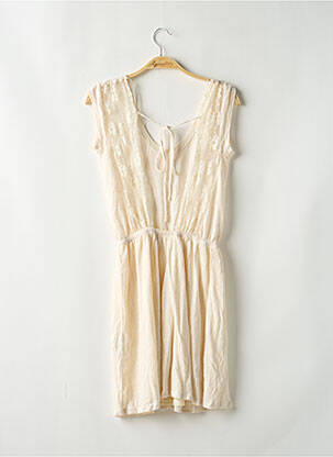 Rochie midi mâneci scurte mâneci scurte bej ZARA femeie