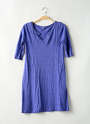 Rochie scurtă croială fluidă mâneci scurte violet SANDRO femeie