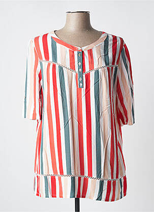 Tunică mâneci scurte roșu ÉTYMOLOGIE femeie