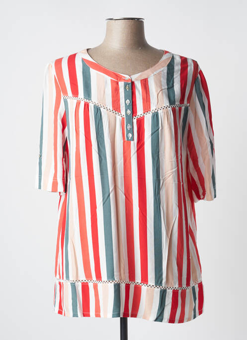 Tunică mâneci scurte roșu ÉTYMOLOGIE femeie