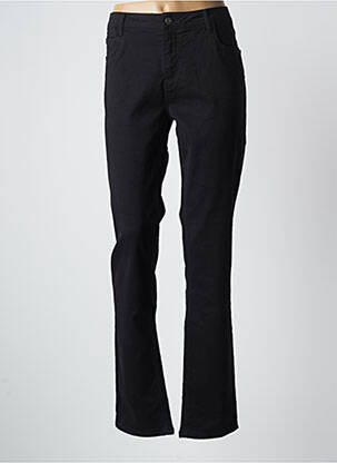 Pantalon drept închidere cu fermoar sub clapetă cu nasturi negru WOMENS BEST femeie