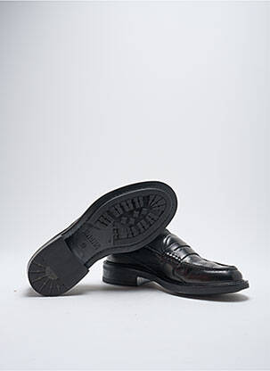 Mocasini țesătură satinată toc plat până la 3 cm negru BRONX femeie
