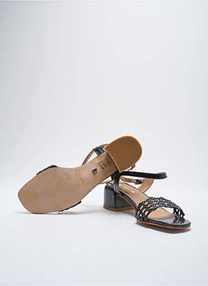 Sandale/pantofi decupați material neted toc de 4 la 6 cm negru JB MARTIN femeie