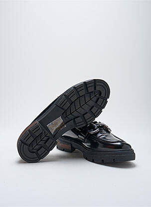 Mocasini țesătură satinată toc de 4 la 6 cm negru LPB femeie