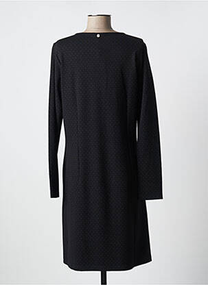 Rochie midi imprimeu fantezie mâneci lungi negru THALASSA femeie