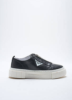 Adidași material neted toc plat până la 3 cm negru REGARD femeie