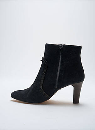 Botine/ghete nubuc toc de 7 la 9 cm negru TILA MARCH femeie