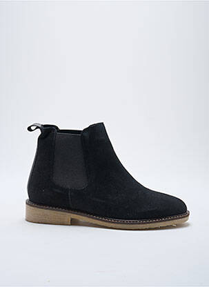 Botine/ghete nubuc toc plat până la 3 cm negru 70/30 femeie