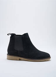 Botine/ghete nubuc toc plat până la 3 cm negru 70/30 femme