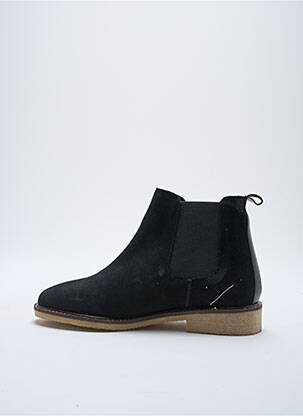 Botine/ghete nubuc toc plat până la 3 cm negru 70/30 femeie