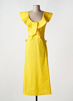 Rochie midi galben LIVIANA CONTI femeie
