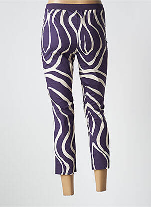 Pantalon 7/8 țesătură poplin mărime normală violet LIVIANA CONTI femeie