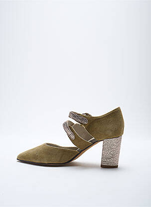 Pantofi cu toc nubuc toc de 4 la 6 cm verde J.METAYER femeie