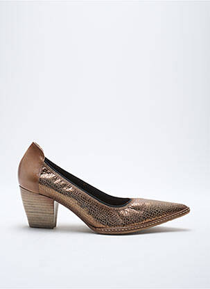 Pantofi cu toc cubanez toc de 4 la 6 cm maro FRANCE MODE femeie