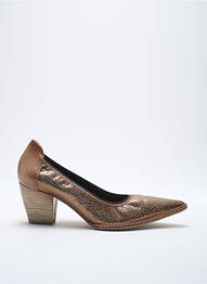 Pantofi cu toc cubanez toc de 4 la 6 cm maro FRANCE MODE femme