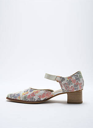 Sandale/pantofi decupați material neted toc de 4 la 6 cm gri J.METAYER femeie
