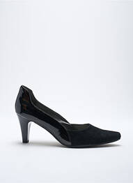 Pantofi cu toc material neted toc de 4 la 6 cm negru SWEET femme