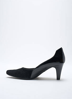 Pantofi cu toc material neted toc de 4 la 6 cm negru SWEET femeie
