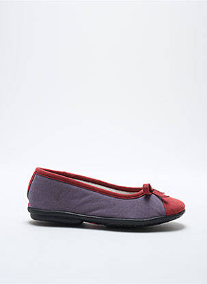 Papuci/pantofi de casă țesătură catifea vârf rotund violet EXQUISE fată