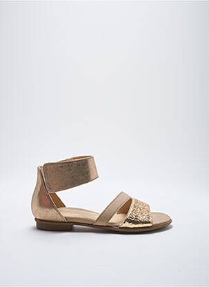 Sandale/pantofi decupați material neted toc plat până la 3 cm auriu GABOR femeie