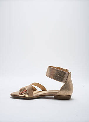 Sandale/pantofi decupați material neted toc plat până la 3 cm auriu GABOR femeie