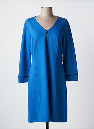 Rochie midi mâneci lungi mâneci lungi albastru MALOKA femeie