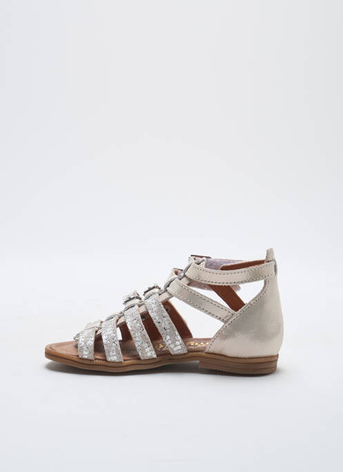 Sandale/Pantofi decupați bej BELLAMY fată