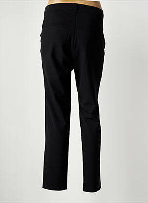 Pantalon chino închidere cu fermoar sub clapetă cu nasturi mărime normală negru RIVIERES DE LUNE femeie