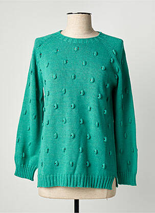 Pulover țesătură melanj mâneci lungi verde SEE THE MOON femeie