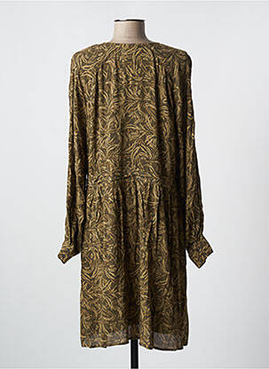 Rochie midi croială fluidă mâneci lungi verde YAYA femeie