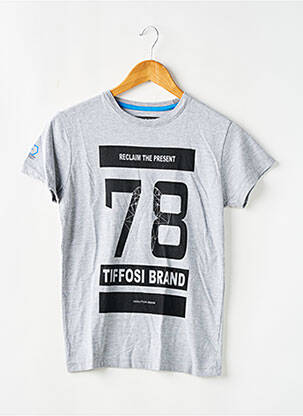 Tricou elasticitate mâneci scurte gri TIFFOSI băiat