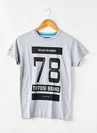 Tricou elasticitate mâneci scurte gri TIFFOSI garcon