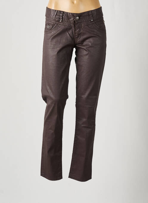 Pantalon slim maro DDP femeie