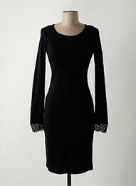 Rochie midi mâneci lungi mâneci lungi negru SUGGEST femme