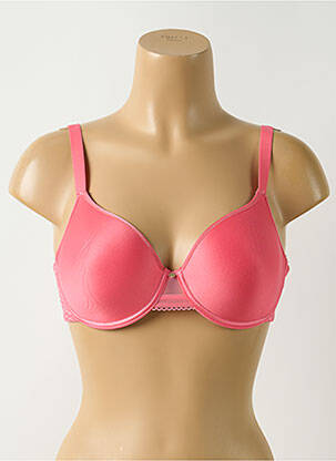 Sutien efect material satinat top sutien modelat roz CHANTELLE femeie