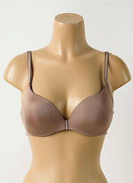 Sutien efect material satinat top sutien push-up maro CHANTELLE femme