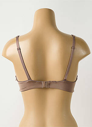 Sutien efect material satinat top sutien push-up maro CHANTELLE femeie