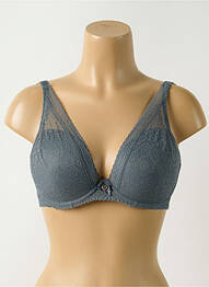 Sutien efect material satinat sutien cupe întregi cu decolteu înalt gri CHANTELLE femme