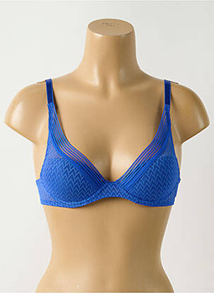 Sutien efect material satinat top sutien modelat albastru PASSIONATA femeie