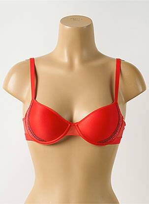 Sutien efect material satinat top sutien push-up roșu PASSIONATA femeie