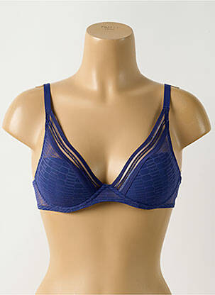 Sutien efect material satinat top sutien modelat albastru PASSIONATA femeie